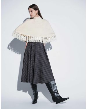 Jdy High Waist Pleated Midi Skirt - White