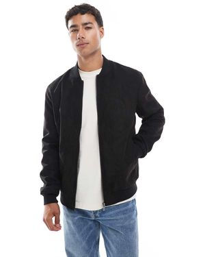 Only & Sons Faux Suede Bomber - Blue