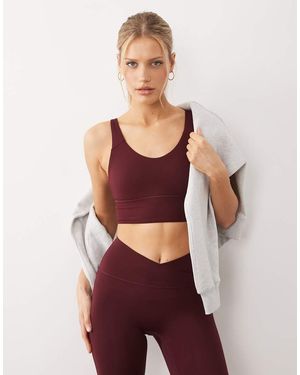 adidas Originals Adidas Sportswear Three Stripes Studios Mid Support Bra - Red
