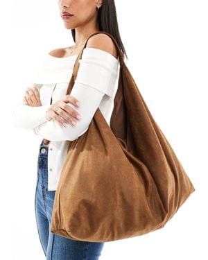 Pull&Bear Oversized Slouchy Bag - Brown