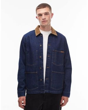Tommy Hilfiger Chore Jacket With Contrast Collar - Blue