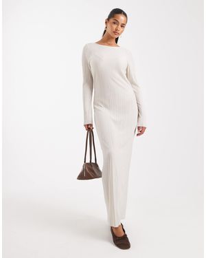Vero Moda Textured Jersey Maxi Dress - Natural