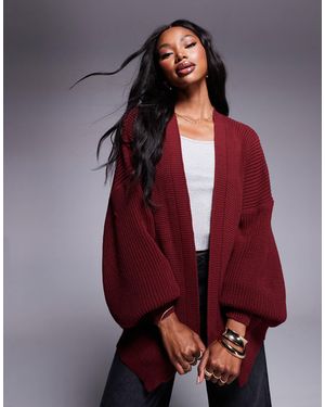 Missy Empire Knitted Pocket Detail Cardigan - Brown