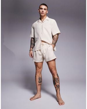 ASOS – kurze badeshorts - Grau