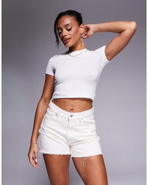 HUGO – jeans-shorts - Weiß
