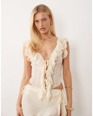 I.AM.GIA – sapphire – chiffon-oberteil - Natur