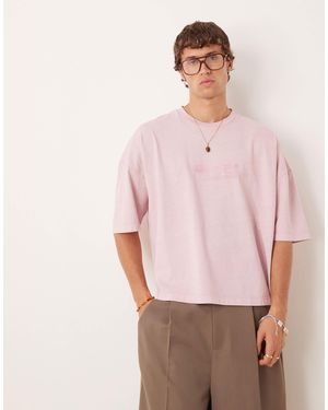 ASOS – hochwertiges oversize-t-shirt - Pink