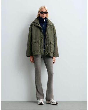Oysho Fellex® Aerogel Diamond-quilted Padded Jacket - Green