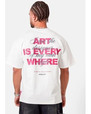 Sixth June T-Shirt Met Kunstprint Op De Achterkant En Korte Mouwen - Rood