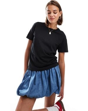 Noisy May Short Sleeve T-shirt - Blue