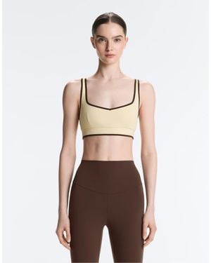 Oysho Comfortlux Contrast Tank Top - Natural