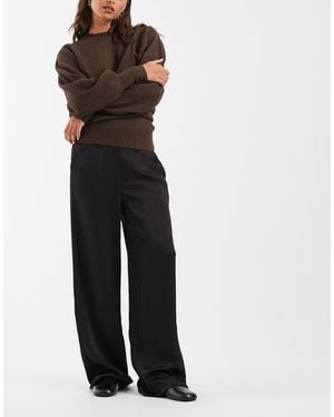 Object Schmal geschnittene satin-hose - Blau