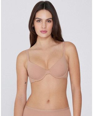 Tezenis Athens Cotton Push-Up Bra - Natural