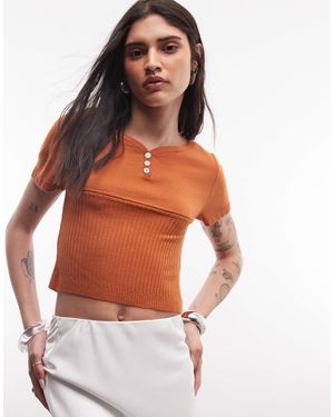 Reclaimed Vintage – strickoberteil - Orange