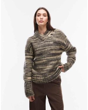 & Other Stories Wool-mohair Mix V-neck Jumper - Brown