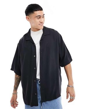 Weekday Oversized Resort Overhemd Met Korte Mouwen - Blauw