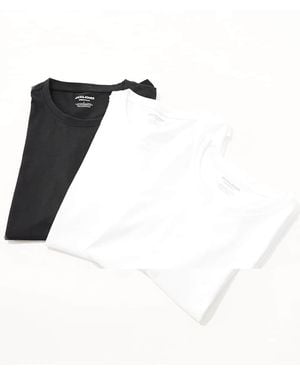 Jack & Jones 3 Pack Long Line Curved Hem T-shirt - Black