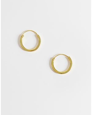 Kingsley Ryan 12mm Square Cut Hoops - Metallic