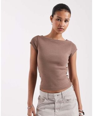 JJXX Ribbed Boat Neck Tee - Multicolour