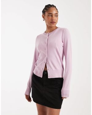 New Look – strickjacke aus feinstrick - Pink