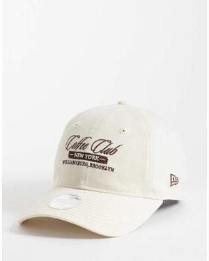 KTZ Ny Coffee Club Script Womens 9forty Cap - White