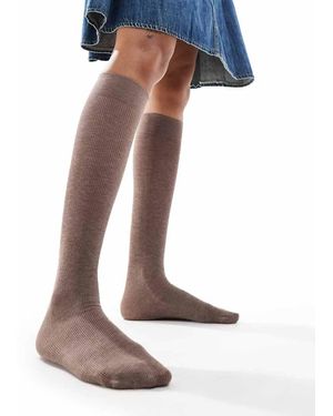 Glamorous Below The Knee Socks - Brown