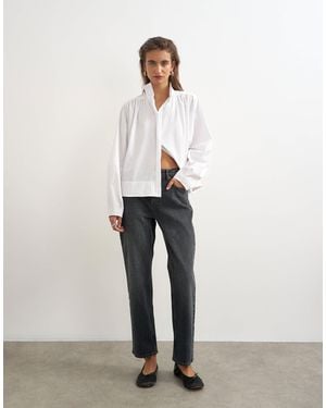 TOPSHOP Orson comfort-stretch straight-leg-ankle-grazer-jeans - Weiß