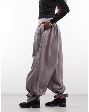 ASOS Pantalon barrel rayé avec détail - Violet