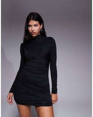 Ruched & Ready – miss me – geformtes minikleid - Blau