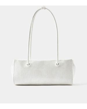 Pull&Bear Textured Shoulder Bag - White