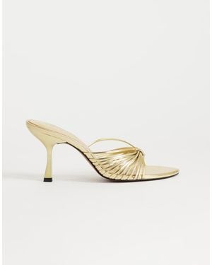 TOPSHOP Simba Strappy Mule High Sandal - Natural