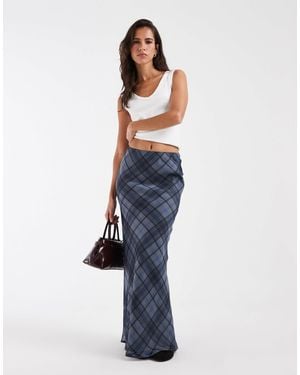 ASOS Chiffon Bias Maxi Skirt - Blue