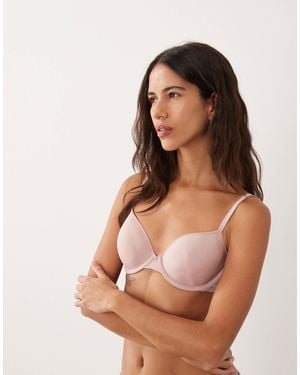 Calvin Klein Perfectly fit soutien-gorge demi à coques ultra légères rose clair - Marron