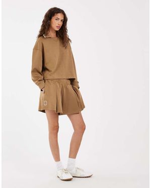 Lacoste Pantalones Cortos Con Cordón Y Logo En, Parte De Un Conjunto - Neutro