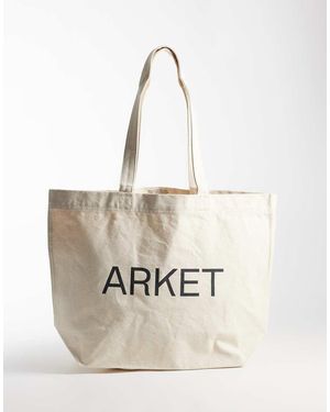 ARKET Shopper Tote Tas - Naturel