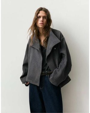 Pull&Bear Cappotto Corto - Grigio