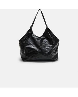 Stradivarius Borsa Shopping Nera Con Anelli - Nero