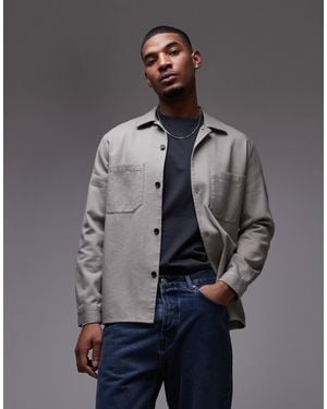 ARKET Shirt With Retro Collar - Grey
