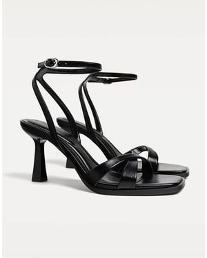 Stradivarius Wide Fit. High-Heeled Sandals - Black