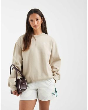 adidas Originals Essentials Crew Long Fleece Os Sweatshirt - Natural