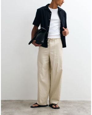 Only & Sons Wide Fit Trouser With Linen - Multicolor