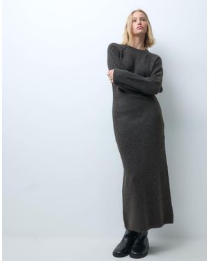 Vero Moda Soft O-neck Knitted Maxi Dress - Multicolour