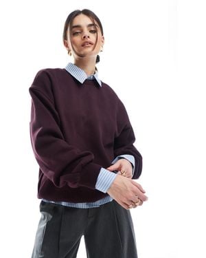 Bershka Oversized Sweatshirt - Red