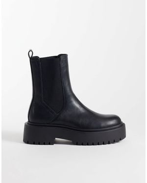 ASOS Wide Fit Ashton Chunky Chelsea Boots - Black