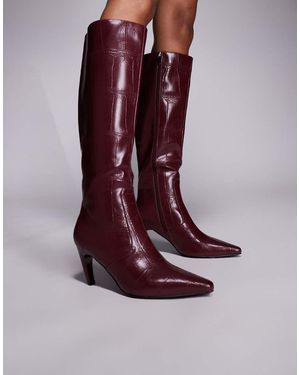 SIMMI Simmi Lapis Heeled Knee Boots - Purple