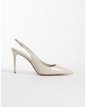 Mango Pointed Heeled Slingbacks - White