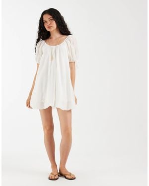 ASOS Puff Mini Dress - White