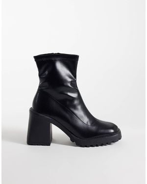 Raid Wide Fit Riona Block Heeled Ankle Boots - Black