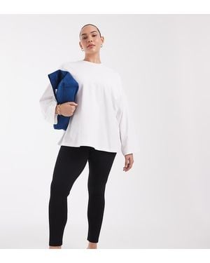 ASOS Asos Design Curve Leggings Interlock Nere - Blu