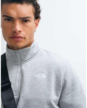 The North Face Top Simple Dome Con Media Cremallera En Jaspeado - Gris